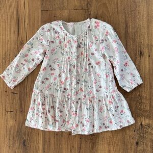H&M long sleeve Floral toddler / baby dress, size 18 months